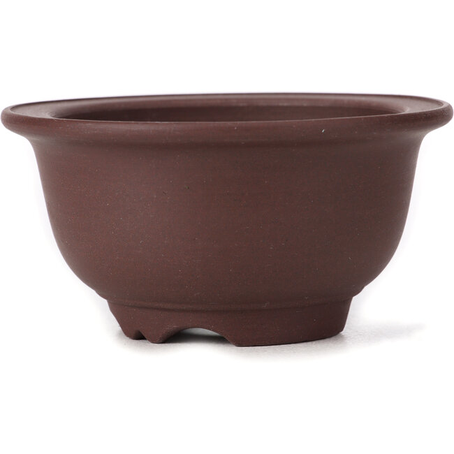 Pot à bonsaï rond non émaillé par Yamaaki - 115 x 115 x 60 mm