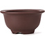 Ronde ongeglazuurde bonsaipot van Yamaaki - 115 x 115 x 60 mm