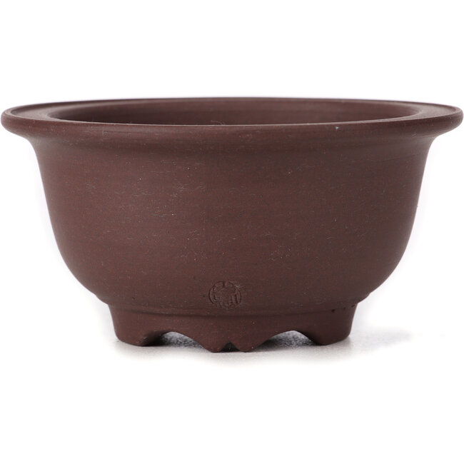 Pot à bonsaï rond non émaillé par Yamaaki - 115 x 115 x 60 mm