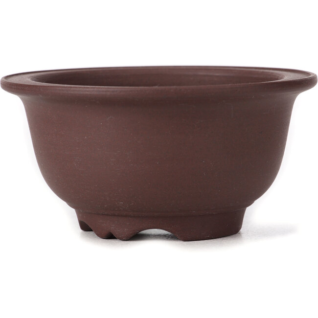 Maceta de bonsái redonda sin esmaltar de Yamaaki - 115 x 115 x 60 mm