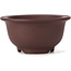 Ronde ongeglazuurde bonsaipot van Yamaaki - 115 x 115 x 60 mm