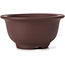 Ronde ongeglazuurde bonsaipot van Yamaaki - 115 x 115 x 60 mm