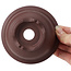 Ronde ongeglazuurde bonsaipot van Yamaaki - 115 x 115 x 60 mm