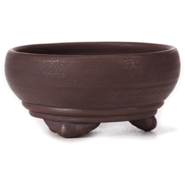 Round unglazed bonsai pot - 100 x 100 x 45 mm