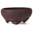 Round unglazed bonsai pot - 100 x 100 x 45 mm