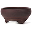 Round unglazed bonsai pot - 100 x 100 x 45 mm