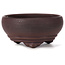 Round unglazed bonsai pot - 100 x 100 x 45 mm