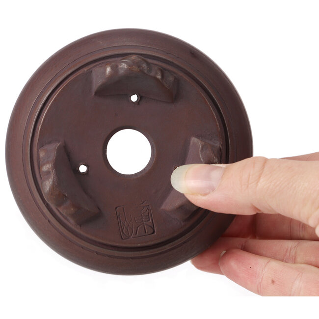 Pot à bonsaï rond non émaillé - 100 x 100 x 45 mm