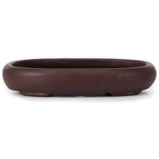  Yamaaki Pot à bonsaï ovale non émaillé de 110 mm par Yamaaki, Tokoname, Japon