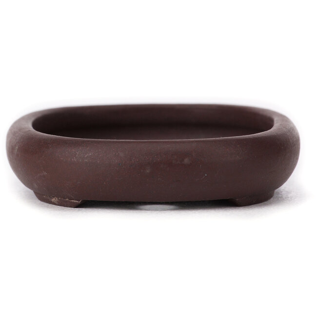 Maceta de bonsái ovalada sin esmaltar de Yamaaki - 110 x 85 x 20 mm