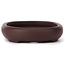 Pot à bonsaï ovale non émaillé par Yamaaki - 110 x 85 x 20 mm