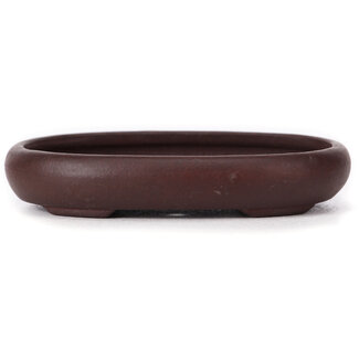  Yamaaki Pot à bonsaï ovale non émaillé de 110 mm par Yamaaki, Tokoname, Japon