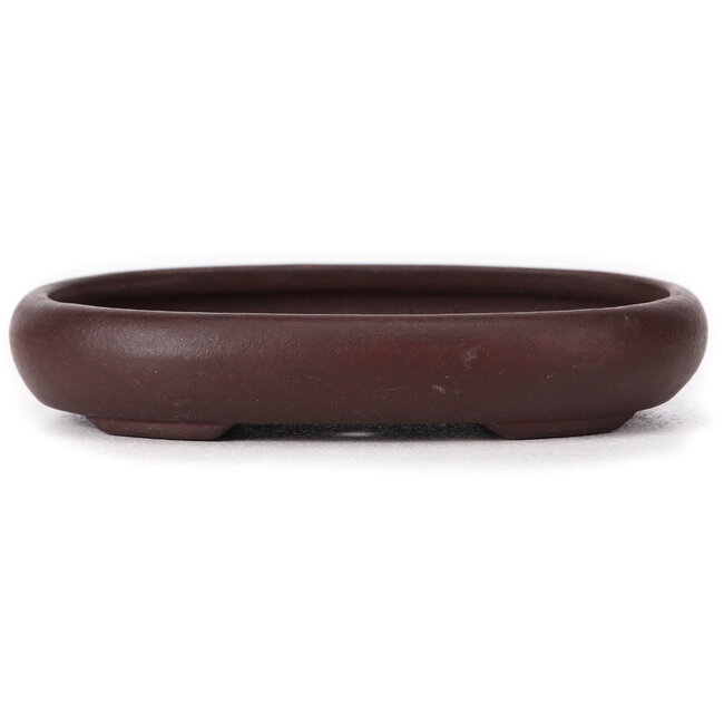 Vaso per bonsai ovale non smaltato di Yamaaki - 110 x 85 x 20 mm