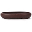 Ovale ongeglazuurde bonsaipot van Yamaaki - 110 x 85 x 20 mm