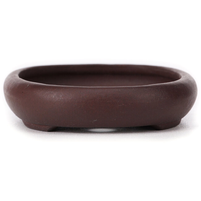 Vaso per bonsai ovale non smaltato di Yamaaki - 110 x 85 x 20 mm