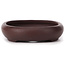 Oval unglazed bonsai pot by Yamaaki - 110 x 85 x 20 mm