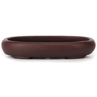  Yamaaki Pot à bonsaï ovale non émaillé de 110 mm par Yamaaki, Tokoname, Japon