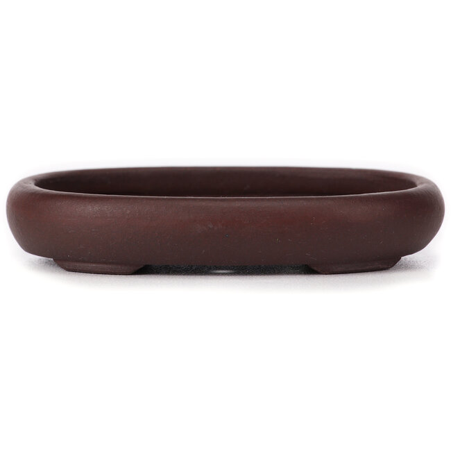 Vaso per bonsai ovale non smaltato di Yamaaki - 110 x 85 x 20 mm