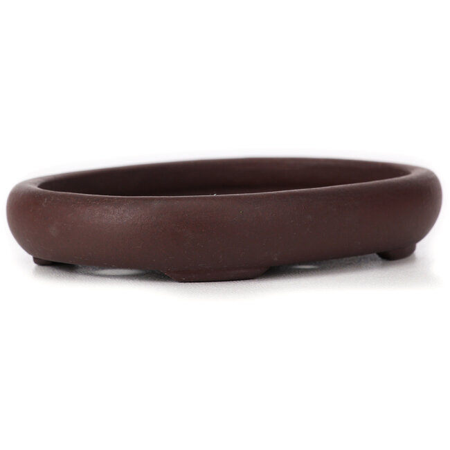 Vaso per bonsai ovale non smaltato di Yamaaki - 110 x 85 x 20 mm