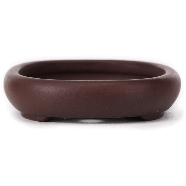 Maceta de bonsái ovalada sin esmaltar de Yamaaki - 110 x 85 x 20 mm