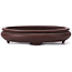 Pot à bonsaï ovale non émaillé par Yamaaki - 145 x 115 x 30 mm