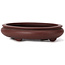 Pot à bonsaï ovale non émaillé par Yamaaki - 145 x 115 x 30 mm