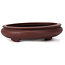 Pot à bonsaï ovale non émaillé par Yamaaki - 145 x 115 x 30 mm