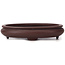 Pot à bonsaï ovale non émaillé par Yamaaki - 145 x 115 x 30 mm