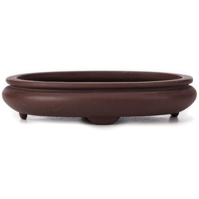 Vaso per bonsai ovale non smaltato di Yamaaki - 145 x 115 x 30 mm