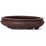 Pot à bonsaï ovale non émaillé par Yamaaki - 145 x 115 x 30 mm