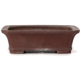 Yamaaki 150 mm rectangular unglazed bonsai pot by Yamaaki, Tokoname, Japan