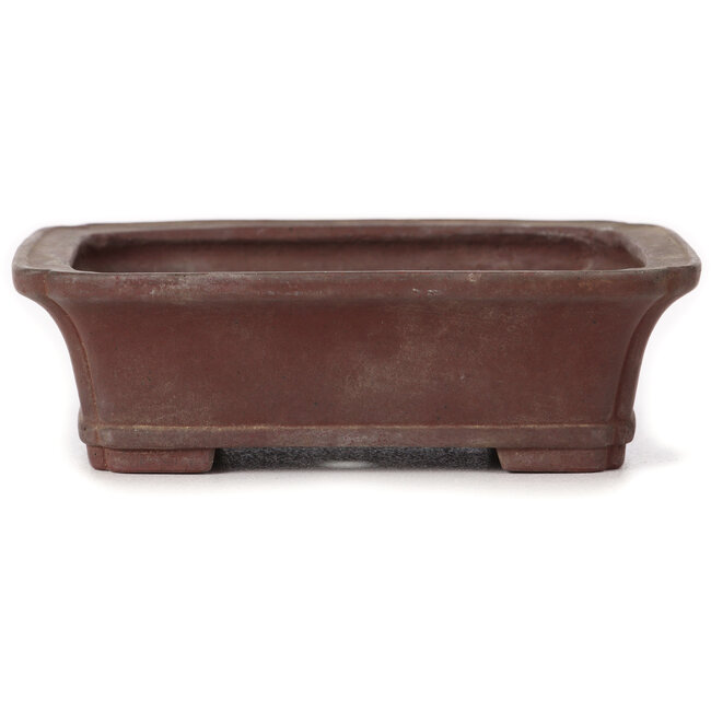 Rectangular unglazed bonsai pot by Yamaaki - 150 x 120 x 45 mm