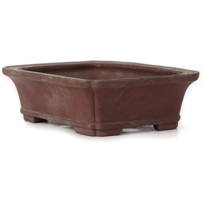 Rectangular unglazed bonsai pot by Yamaaki - 150 x 120 x 45 mm