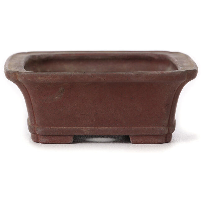 Rectangular unglazed bonsai pot by Yamaaki - 150 x 120 x 45 mm