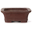 Maceta de bonsái rectangular sin esmaltar de Yamaaki - 150 x 120 x 45 mm