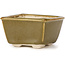 Pot à bonsaï carré vert et marron par Seto - 85 x 80 x 45 mm