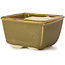 Pot à bonsaï carré vert et marron par Seto - 85 x 80 x 45 mm
