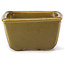 Square green and brown bonsai pot by Seto - 85 x 80 x 45 mm