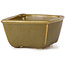 Pot à bonsaï carré vert et marron par Seto - 85 x 80 x 45 mm