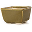 Pot à bonsaï carré vert et marron par Seto - 85 x 80 x 45 mm