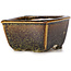 Square brown bonsai pot by Seto - 85 x 80 x 45 mm