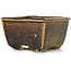 Square brown bonsai pot by Seto - 85 x 80 x 45 mm