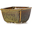 Square brown bonsai pot by Seto - 85 x 85 x 45 mm