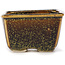 Pot à bonsaï carré marron par Seto - 85 x 85 x 45 mm
