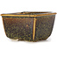Pot à bonsaï carré marron par Seto - 85 x 85 x 45 mm