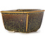 Square brown bonsai pot by Seto - 85 x 85 x 45 mm