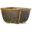 Square brown bonsai pot by Seto - 85 x 85 x 45 mm