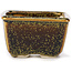Vaso bonsai quadrato marrone di Seto - 85 x 85 x 45 mm