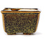 Vaso bonsai quadrato marrone di Seto - 85 x 80 x 45 mm