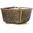 Vaso bonsai quadrato marrone di Seto - 85 x 80 x 45 mm
